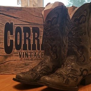 Corral Grey and Black Boots